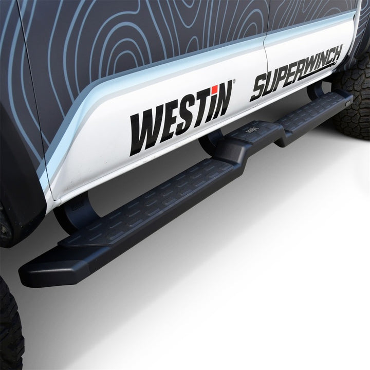 Westin 05-23 Toyota Tacoma DC HDX Running Boards - Tex. Blk - Bull Strap