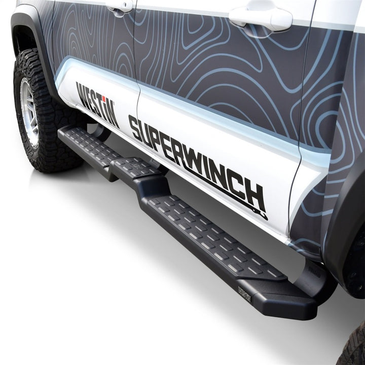 Westin 05-23 Toyota Tacoma DC HDX Running Boards - Tex. Blk - Bull Strap