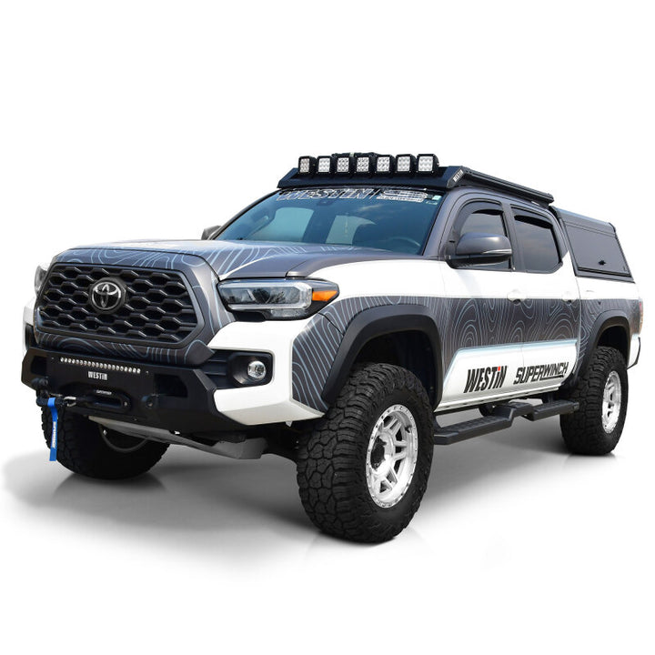Westin 05-23 Toyota Tacoma DC HDX Running Boards - Tex. Blk - Bull Strap