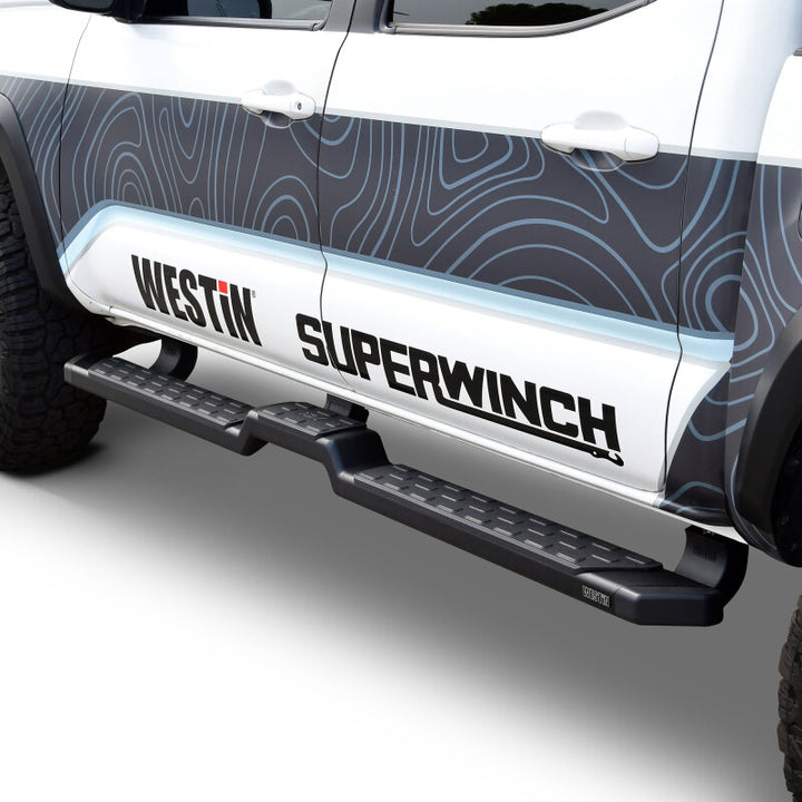 Westin 05-23 Toyota Tacoma DC HDX Running Boards - Tex. Blk - Bull Strap