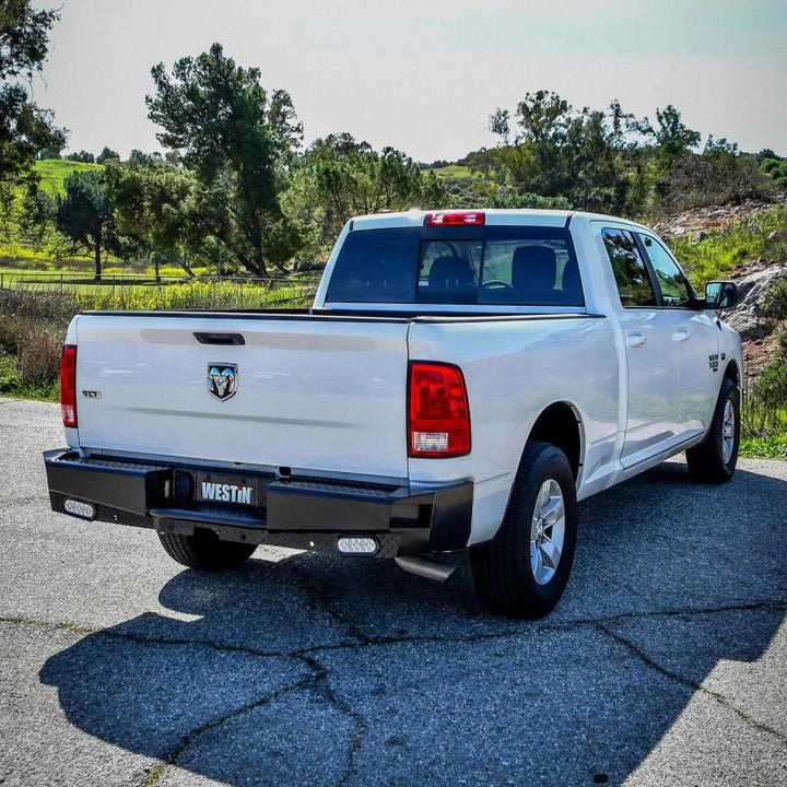 Westin 09-18 Ram 1500 HDX Bandit Rear Bumper - Black - Bull Strap