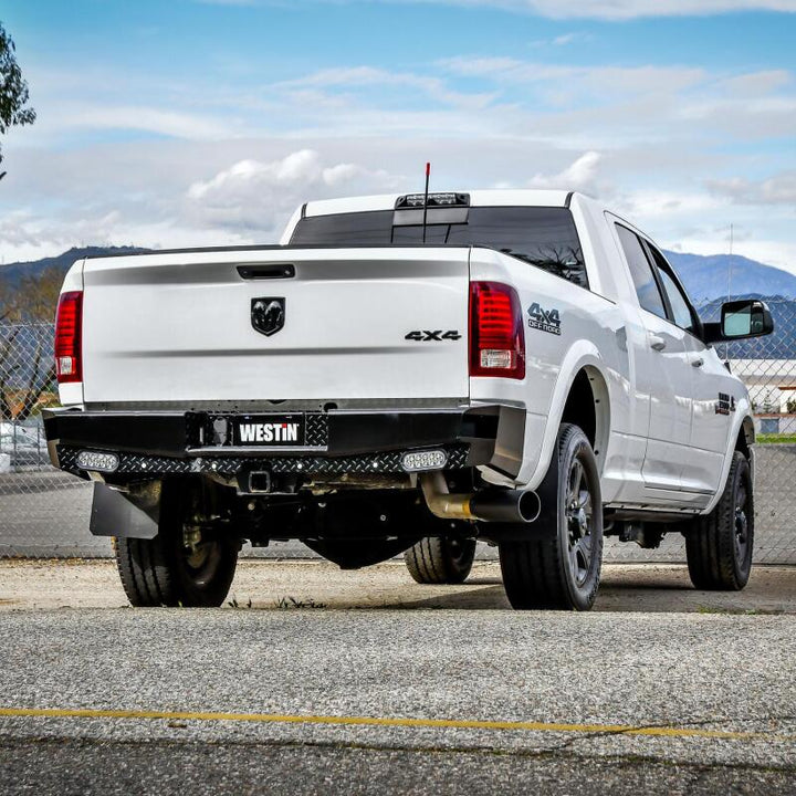 Westin 09-18 Ram 1500 HDX Bandit Rear Bumper - Black - Bull Strap