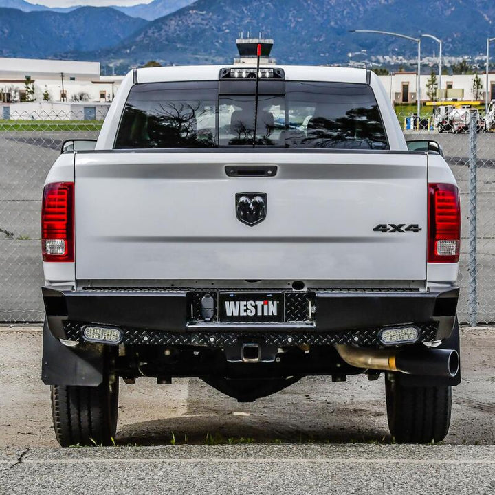 Westin 09-18 Ram 1500 HDX Bandit Rear Bumper - Black - Bull Strap