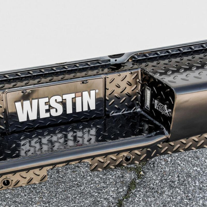Westin 09-18 Ram 1500 HDX Bandit Rear Bumper - Black - Bull Strap