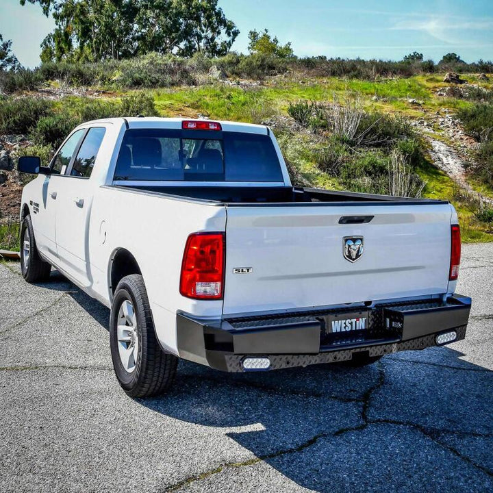 Westin 09-18 Ram 1500 HDX Bandit Rear Bumper - Black - Bull Strap