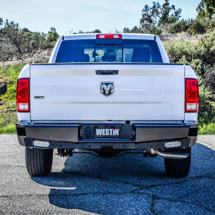 Westin 09-18 Ram 1500 HDX Bandit Rear Bumper - Black - Bull Strap