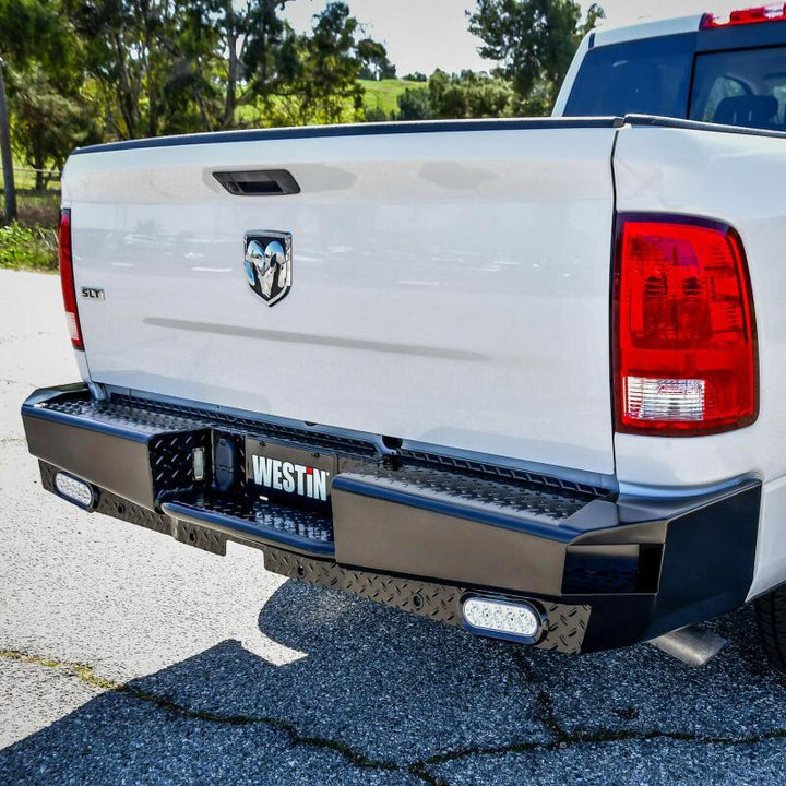 Westin 09-18 Ram 1500 HDX Bandit Rear Bumper - Black - Bull Strap