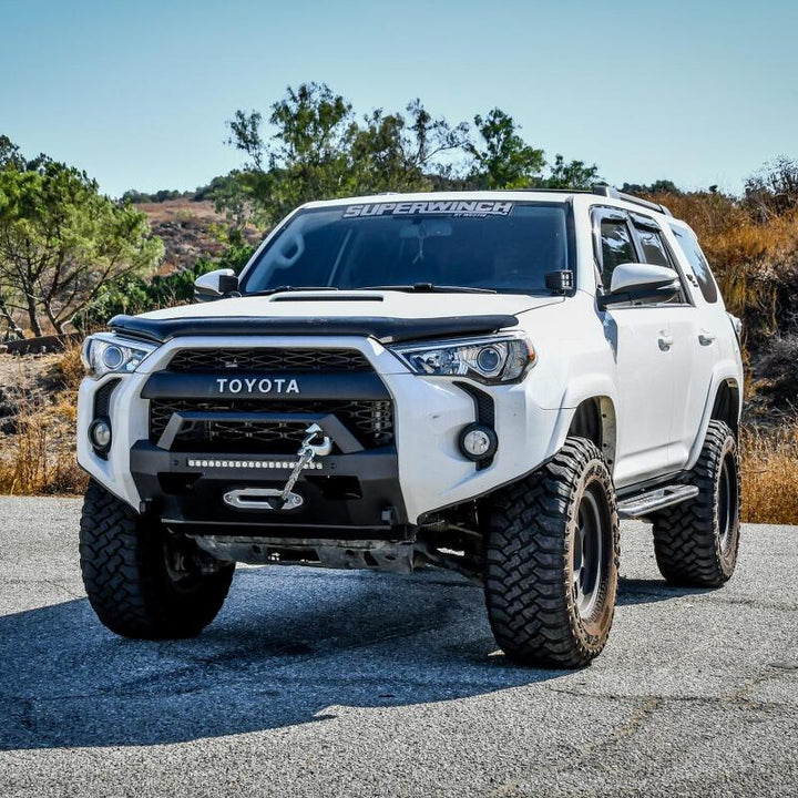 Westin 14-20 Toyota 4Runner Pro-Series Bumper Angular Bull Bar - Textured Black - Bull Strap