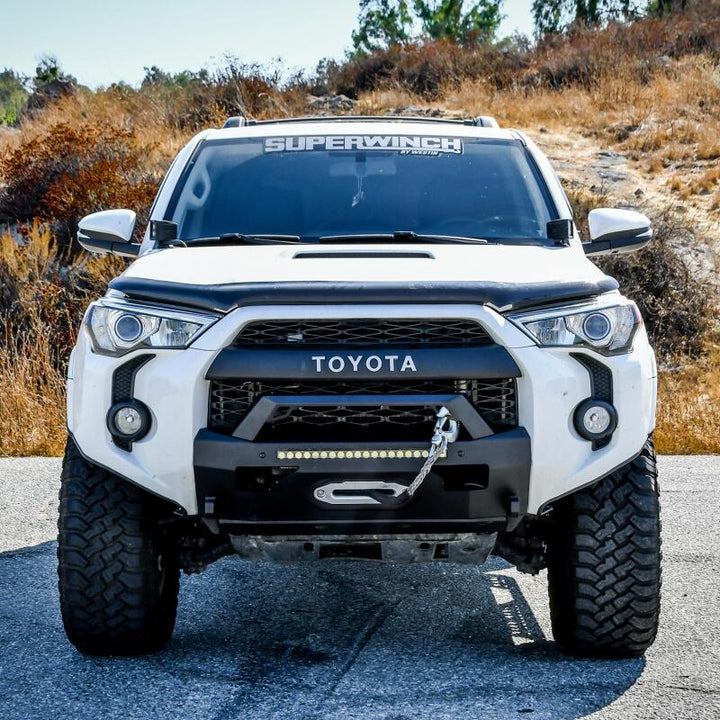 Westin 14-20 Toyota 4Runner Pro-Series Bumper Angular Bull Bar - Textured Black - Bull Strap