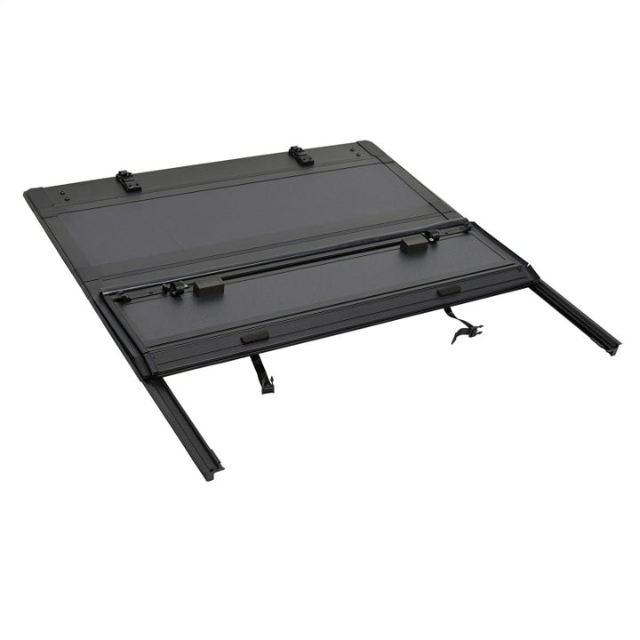 Westin 15-25 Ford F-150 6.5ft. Bed Hard Tri-Fold Tonneau Cover - Black - Bull Strap