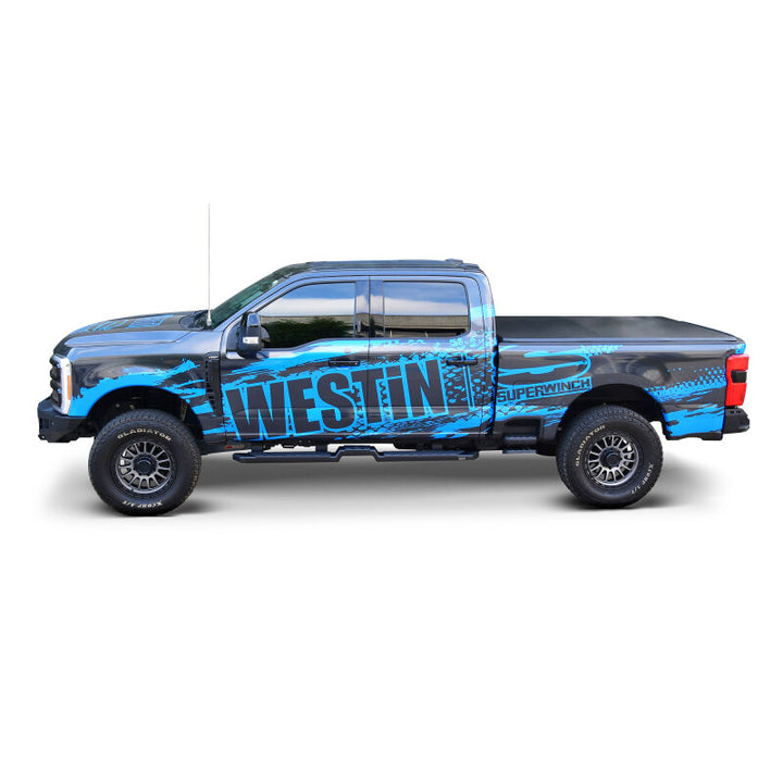 Westin 15-25 Ford F-150 SuperCrew / 17-25 F-250/350 CC HDX Running Boards - Tex. Blk - Bull Strap
