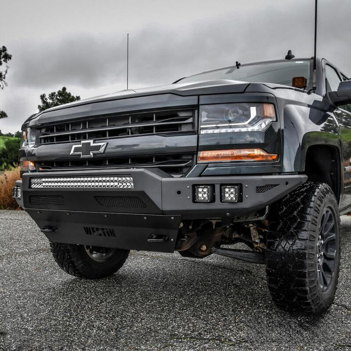 Westin 16-19 Chevy/GMC  Silverado/Sierra 1500 Pro-Mod Front Bumper - Bull Strap