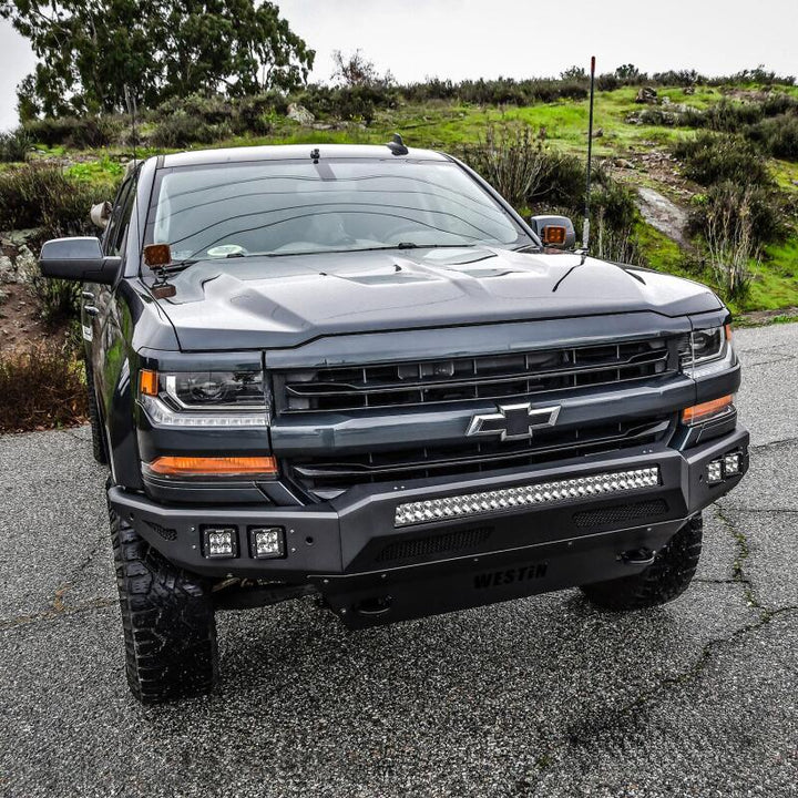 Westin 16-19 Chevy/GMC  Silverado/Sierra 1500 Pro-Mod Front Bumper - Bull Strap