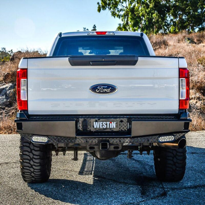 Westin 17-21 Ford F-250/350 HDX Bandit Rear Bumper - Black - Bull Strap