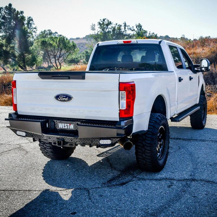 Westin 17-21 Ford F-250/350 HDX Bandit Rear Bumper - Black - Bull Strap
