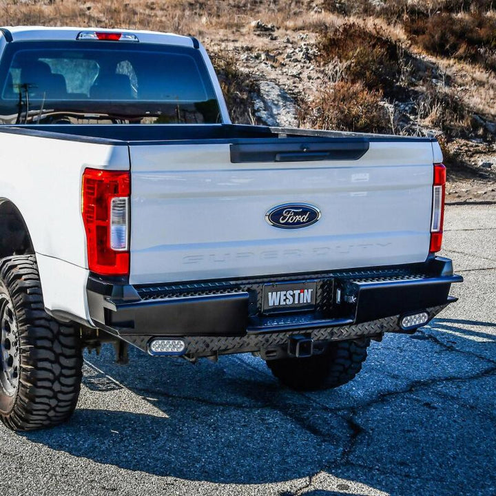 Westin 17-21 Ford F-250/350 HDX Bandit Rear Bumper - Black - Bull Strap