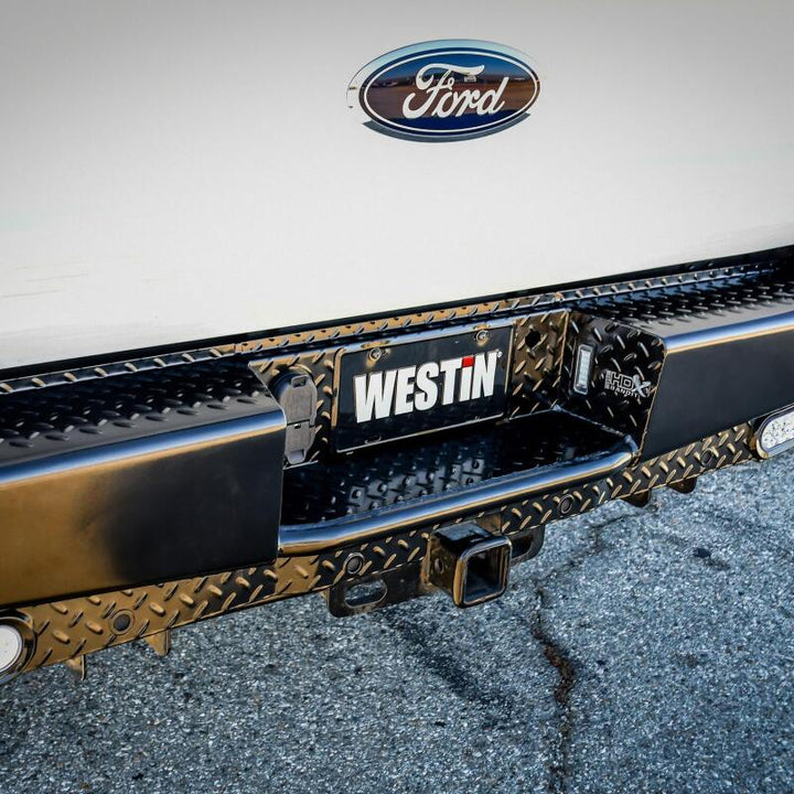 Westin 17-21 Ford F-250/350 HDX Bandit Rear Bumper - Black - Bull Strap