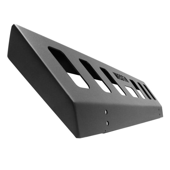 Westin 18-19 Jeep Wrangler JL Front Bumper Skid Plate - Textured Black - Bull Strap