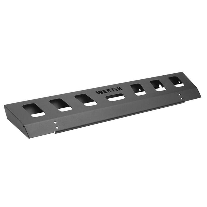 Westin 18-19 Jeep Wrangler JL Front Bumper Skid Plate - Textured Black - Bull Strap