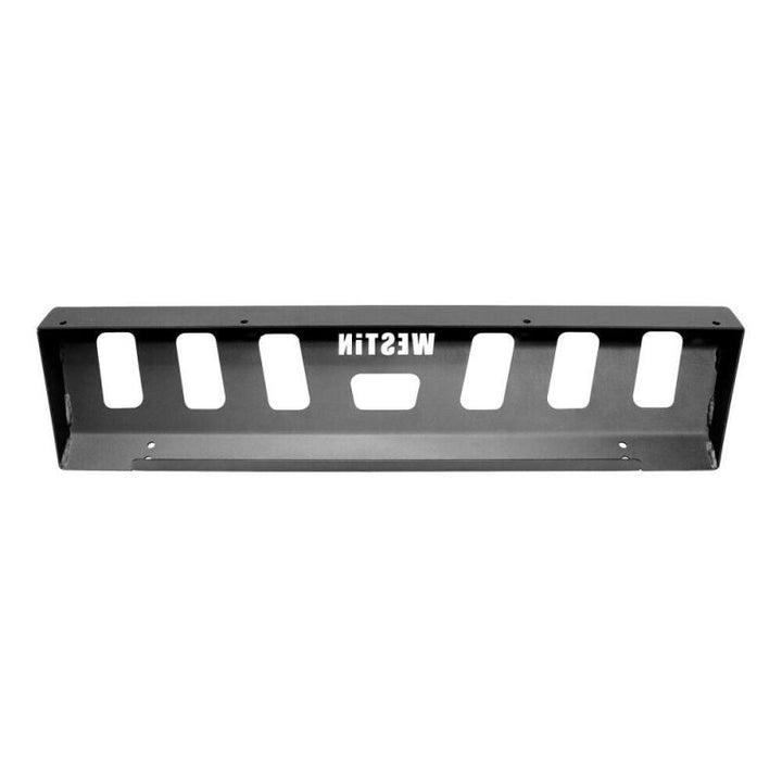 Westin 18-19 Jeep Wrangler JL Front Bumper Skid Plate - Textured Black - Bull Strap