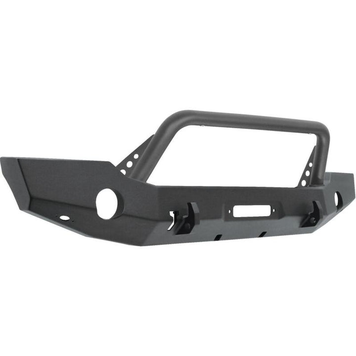 Westin 18-19 Jeep Wrangler JL WJ2 Full Width Front Bumper w/Bull Bar Textured Black - Bull Strap