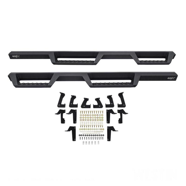 Westin 18-20 Jeep Wrangler JL Unlimited 4DR HDX Drop Nerf Step Bars - Textured Black - Bull Strap