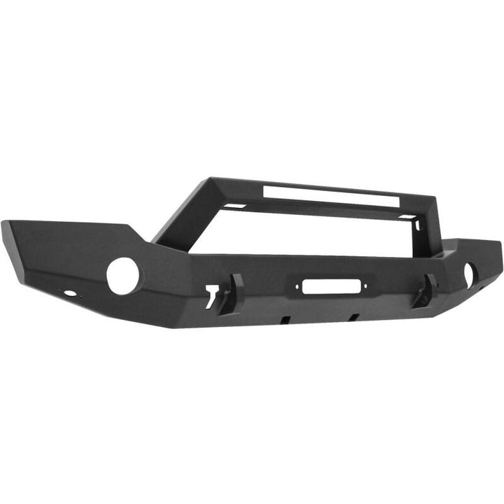 Westin 18-20 Jeep Wrangler WJ2 Full Width Front Bumper w/LED Light Bar Mount Textured Black - Bull Strap