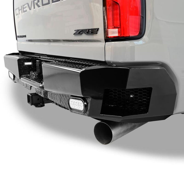 Westin 19-20 Chevy Silverado 1500 HDX Bandit Rear Bumper - Black - Bull Strap