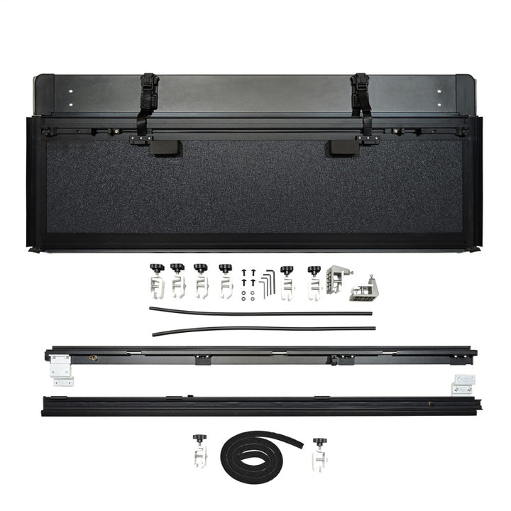 Westin 19-26 Chevrolet/GMC Silverado/Sierra 5ft. 8in. Bed Hard Tri-Fold Tonneau Cover - Black - Bull Strap