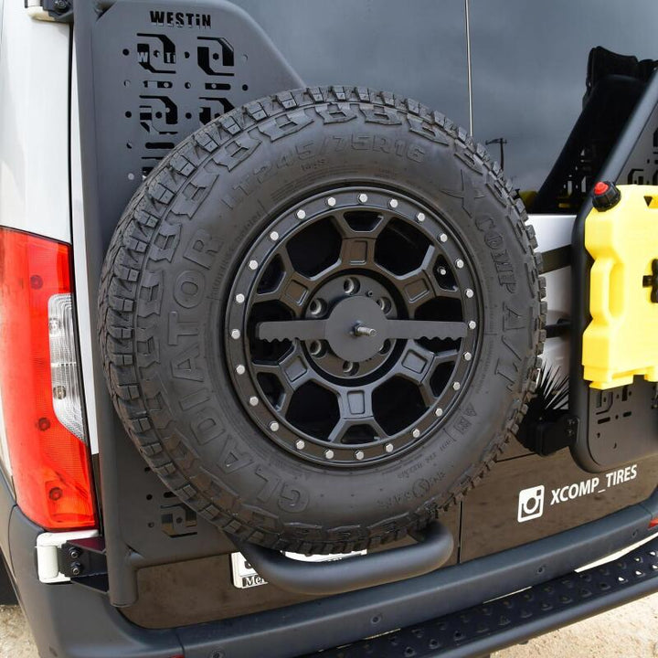 Westin 19-24 Mercedes-Benz Sprinter XTS Rear Tire Carrier - Bull Strap