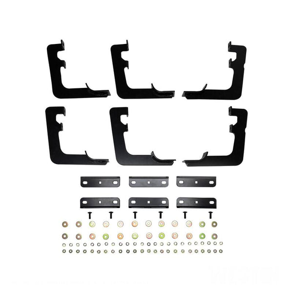 Westin 19 Ram 1500 Quad/Crew Cab (Ex. Classic) Premier Oval Nerf Step Bar Mount Kit - Black - Bull Strap