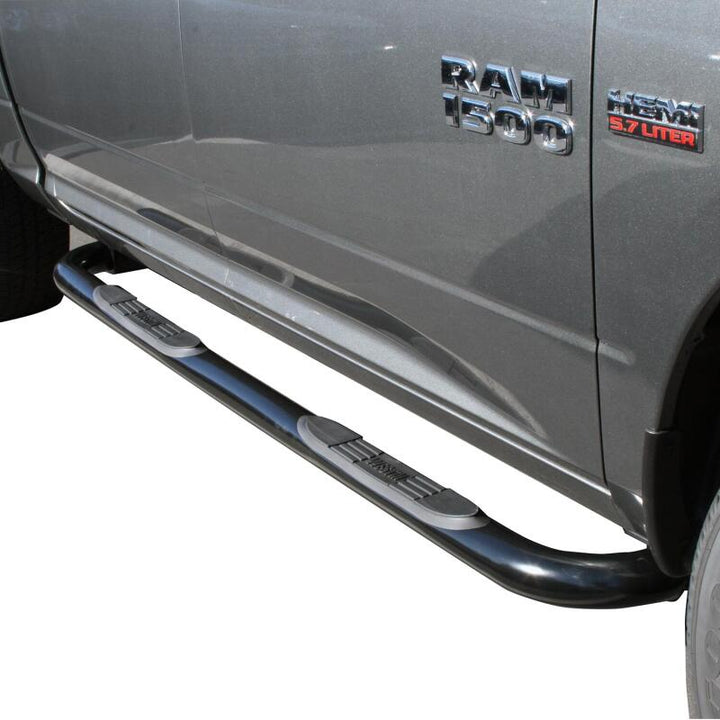 Westin 2009-2018 Dodge/Ram 1500 Crew Cab E-Series 3 Nerf Step Bars - Black - Bull Strap