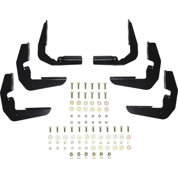 Westin 2014-2018 Chevrolet/GMC Silverado Sierra 1500 Dbl Crew Cab Running Board Mount Kit - Black - Bull Strap