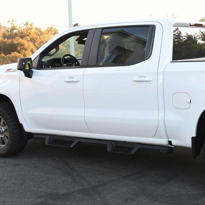 Westin 2019 Chevrolet Silverado / GMC Sierra 1500 Crew Cab Drop Nerf Step Bars - Textured Black - Bull Strap
