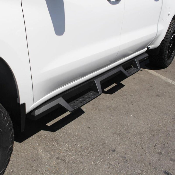 Westin 2019 Chevrolet Silverado / GMC Sierra 1500 Crew Cab Drop Nerf Step Bars - Textured Black - Bull Strap