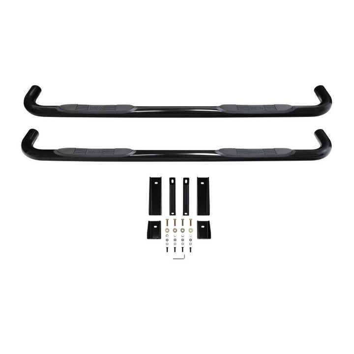 Westin 2019 Chevrolet Silverado/Sierra 1500 Crew Cab E-Series 3 Nerf Step Bars - Black - Bull Strap