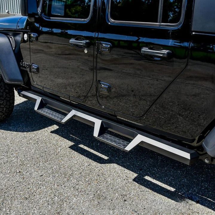 Westin 2020 Jeep Gladiator HDX Drop Nerf Step Bars - Textured Black - Bull Strap