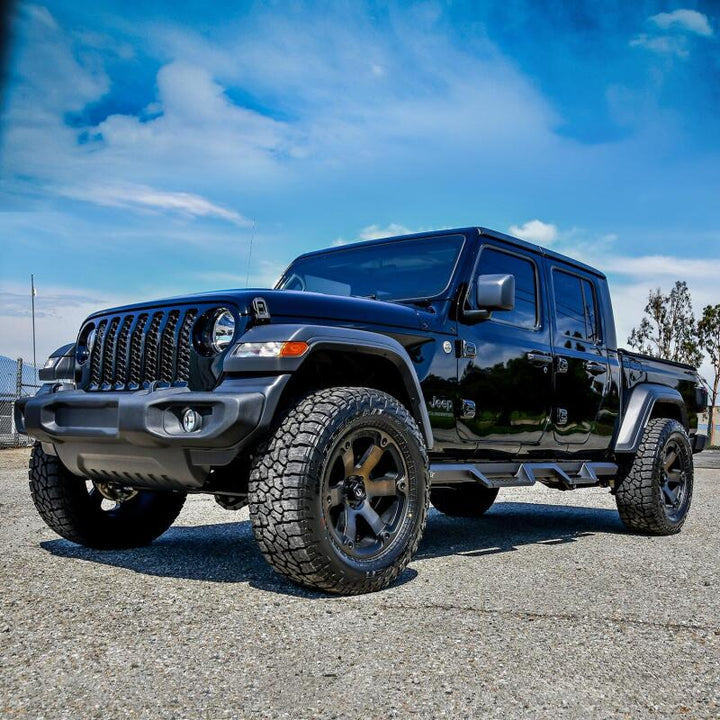Westin 2020 Jeep Gladiator HDX Drop Nerf Step Bars - Textured Black - Bull Strap