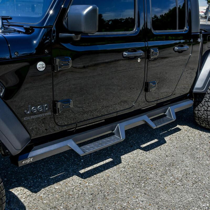 Westin 2020 Jeep Gladiator HDX Drop Nerf Step Bars - Textured Black - Bull Strap