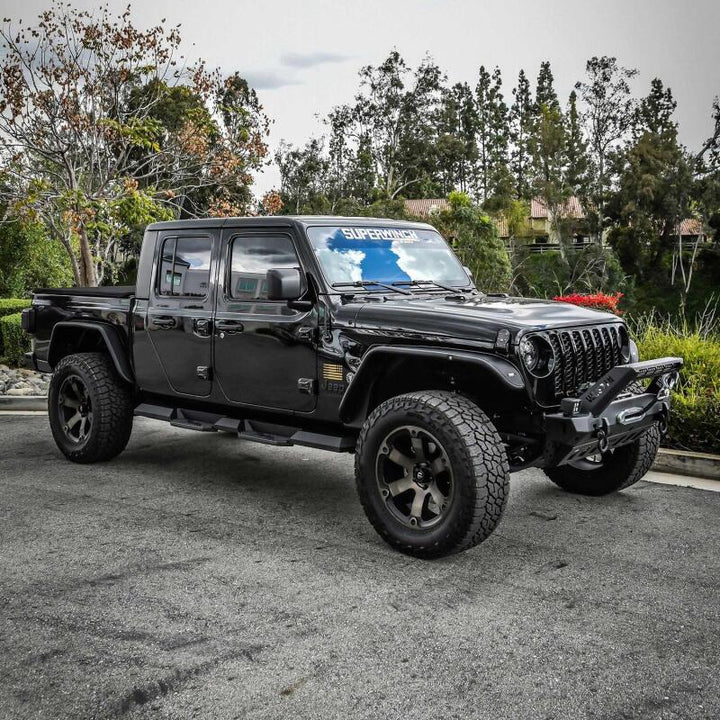 Westin 2020 Jeep Gladiator HDX Xtreme Nerf Step Bars - Textured Black - Bull Strap