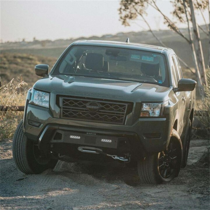 Westin 2022 Nissan Frontier Pro-Series Front Bumper - Textured Black - Bull Strap