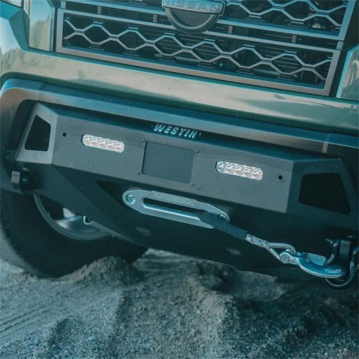Westin 2022 Nissan Frontier Pro-Series Front Bumper - Textured Black - Bull Strap