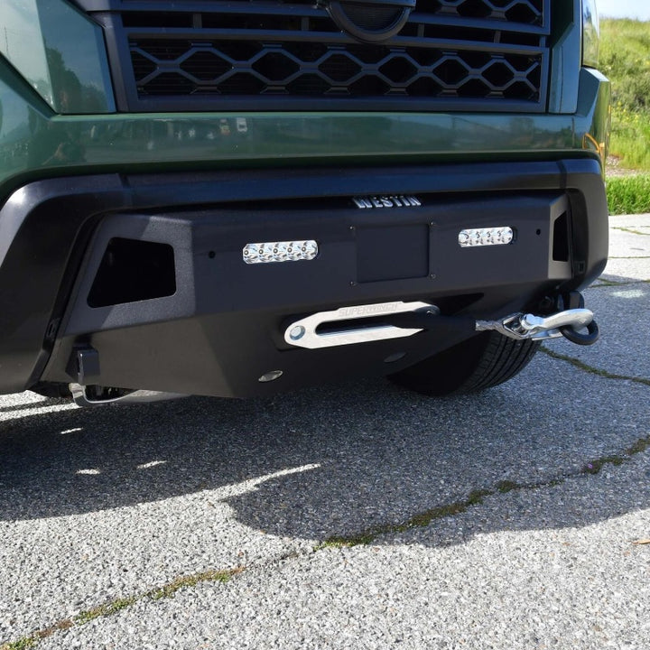 Westin 2022 Nissan Frontier Pro-Series Front Bumper - Textured Black - Bull Strap