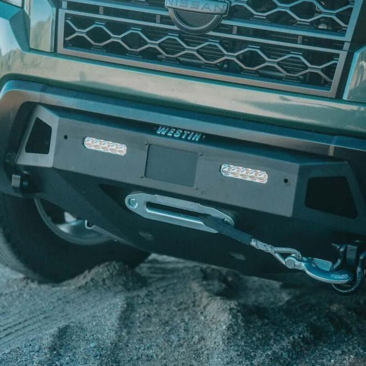 Westin 2022 Nissan Frontier Pro-Series Front Bumper - Textured Black - Bull Strap