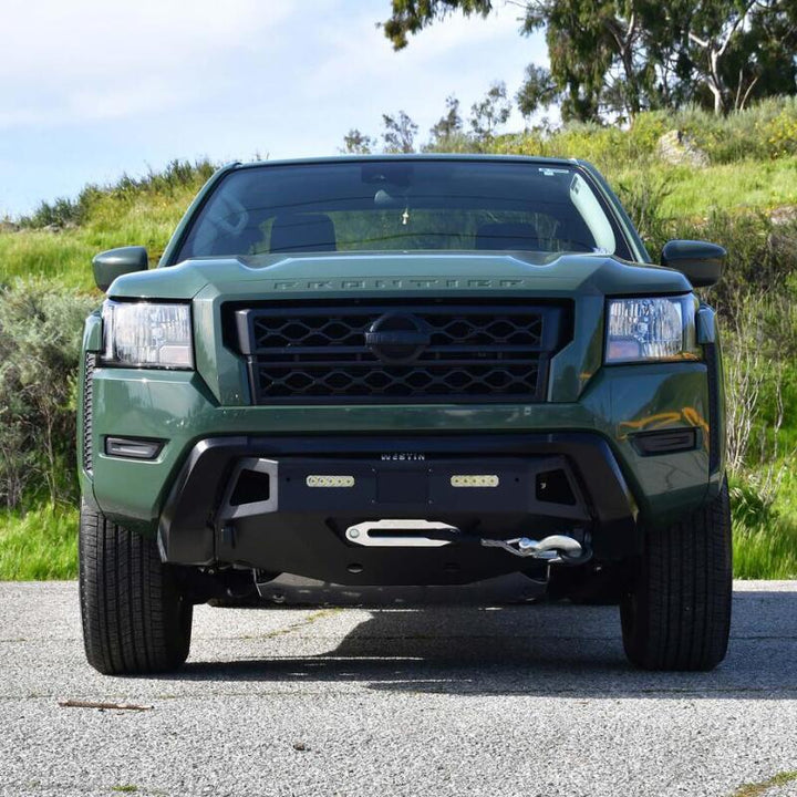 Westin 2022 Nissan Frontier Pro-Series Front Bumper - Textured Black - Bull Strap