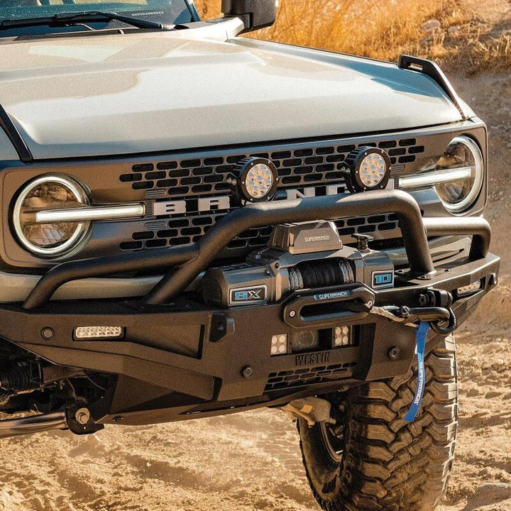 Westin 21-23 Bronco (Excl. Sport) XTS Round Bull Bar - Tex. Blk - Bull Strap