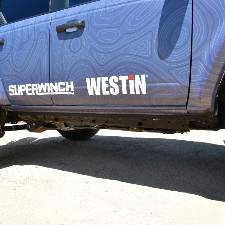 Westin 21-23 Ford Bronco 4dr (Excl. Sport) XTS Pinch Weld Covers - Tex. Blk - Bull Strap