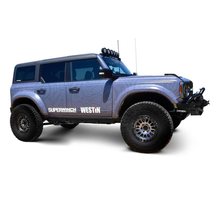 Westin 21-23 Ford Bronco 4dr (Excl. Sport) XTS Pinch Weld Covers - Tex. Blk - Bull Strap