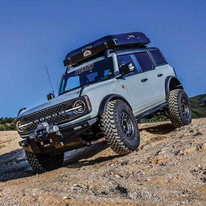 Westin 21-23 Ford Bronco(w/sensors excl. Bronco Sport) XTS Bumper - Textured Black - Bull Strap