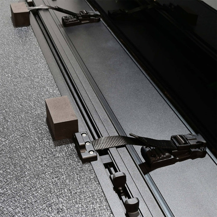 Westin 22-26 Ford Maverick 4WD 4ft. 6in. Bed Hard Tri-Fold Tonneau Cover - Black - Bull Strap